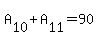 A%5B10%5D%2BA%5B11%5D=90