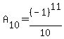 A%5B10%5D=%28-1%29%5E11%2F10