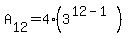 A%5B12%5D=4%283%5E%2812-1%29%29