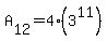 A%5B12%5D=4%283%5E11%29
