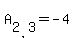 A%5B2%2C3%5D=-4
