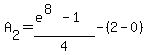 A%5B2%5D=%28e%5E%288%29-1%29%2F4-%282-0%29