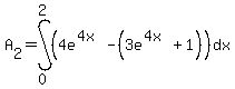 A%5B2%5D=int%28%284e%5E%284x%29-%283e%5E%284x%29%2B1%29%29%2Cdx%2C0%2C2%29