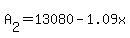 A%5B2%5D+=+13080+-+1.09x