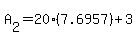 A%5B2%5D+=+20%287.6957%29%2B3