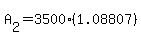 A%5B2%5D+=+3500%281.08807%29
