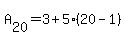 A%5B20%5D=3%2B5%2A%2820-1%29