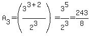 A%5B3%5D=%283%5E%283%2B2%29%2F2%5E3%29=3%5E5%2F2%5E3=243%2F8