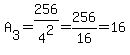 A%5B3%5D=256%2F4%5E2=256%2F16=16
