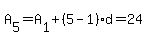 A%5B5%5D=A%5B1%5D%2B%285-1%29%2Ad=24