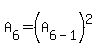 A%5B6%5D=%28A%5B6-1%5D%29%5E2