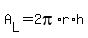 A%5BL%5D=2pi%2Ar%2Ah