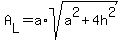 A%5BL%5D=a%2Asqrt%28a%5E2%2B4h%5E2%29
