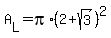 A%5BL%5D+=+pi%2A%282%2Bsqrt%283%29%29%5E2
