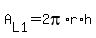 A%5BL1%5D=2pi%2Ar%2Ah