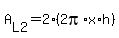 A%5BL2%5D=2%282pi%2Ax%2Ah%29