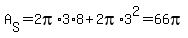 A%5BS%5D+=+2pi%2A3%2A8+%2B+2pi%2A3%5E2+=+66pi