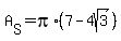 A%5BS%5D+=+pi%2A%287-4sqrt%283%29%29