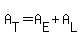 A%5BT%5D=A%5BE%5D%2BA%5BL%5D