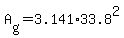 A%5Bg%5D+=+3.141%2A33.8%5E2