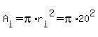 A%5Bi%5D=pi%2Ar%5Bi%5D%5E2=pi%2A20%5E2