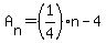 A%5Bn%5D=%281%2F4%29n-4