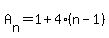 A%5Bn%5D=1%2B4%28n-1%29