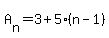 A%5Bn%5D=3%2B5%2A%28n-1%29