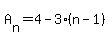A%5Bn%5D=4-3%28n-1%29
