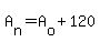 A%5Bn%5D=A%5Bo%5D%2B120