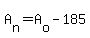 A%5Bn%5D=A%5Bo%5D-185