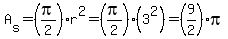 A%5Bs%5D=%28pi%2F2%29r%5E2=%28pi%2F2%29%283%5E2%29=%289%2F2%29pi