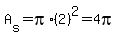 A%5Bs%5D=pi%2A%282%29%5E2=4pi