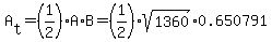 A%5Bt%5D=%281%2F2%29A%2AB=%281%2F2%29sqrt%281360%29%2A0.650791