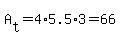 A%5Bt%5D=4%2A5.5%2A3=66