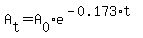 A%5Bt%5D=A%5B0%5D%2Ae%5E%28-0.173%2At%29