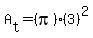 A%5Bt%5D+=+%28pi%29%283%29%5E2