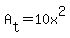 A%5Bt%5D+=+10x%5E2