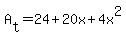 A%5Bt%5D+=+24%2B20x%2B4x%5E2