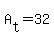 A%5Bt%5D+=+32