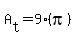 A%5Bt%5D+=+9%28pi%29