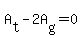 A%5Bt%5D-2A%5Bg%5D+=+0