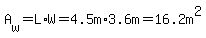 A%5Bw%5D=L%2AW=4.5m%2A3.6m=16.2m%5E2