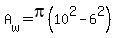 A%5Bw%5D=pi%2810%5E2-6%5E2%29