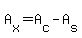 A%5Bx%5D=A%5Bc%5D-A%5Bs%5D