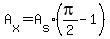 A%5Bx%5D=A%5Bs%5D%2A%28pi%2F2-1%29