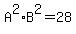A%5E2%2AB%5E2+=+28