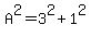 A%5E2=3%5E2%2B1%5E2