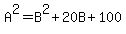 A%5E2=B%5E2%2B20B%2B100