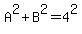 A%5E2+%2B+B%5E2+=+4%5E2